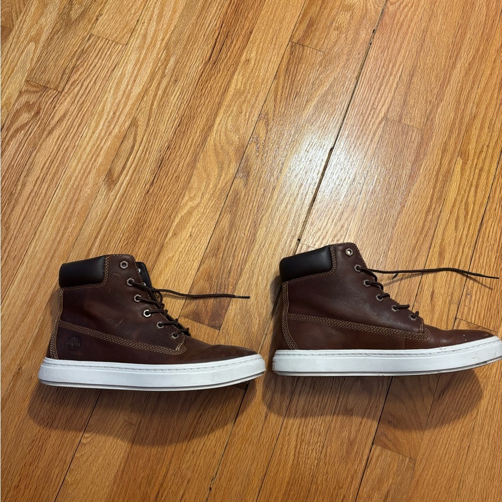 Timberland Kiri Up Leather High-Top Sneaker Boots Brown - 8